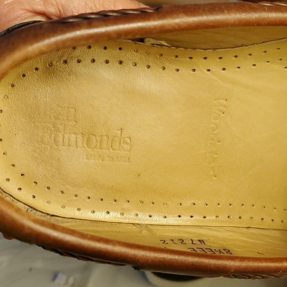 Allen Edmonds| Woodstock Black Comfort Men Loafers 2 Tone Slip On Tassels Sz.8.5